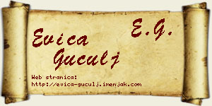 Evica Guculj vizit kartica